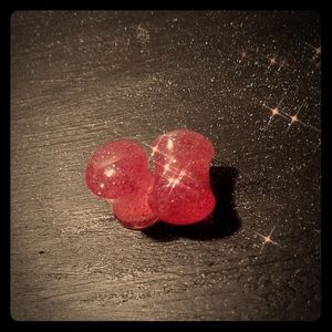 0g Saddle Flare Plugs Pink Iridescent